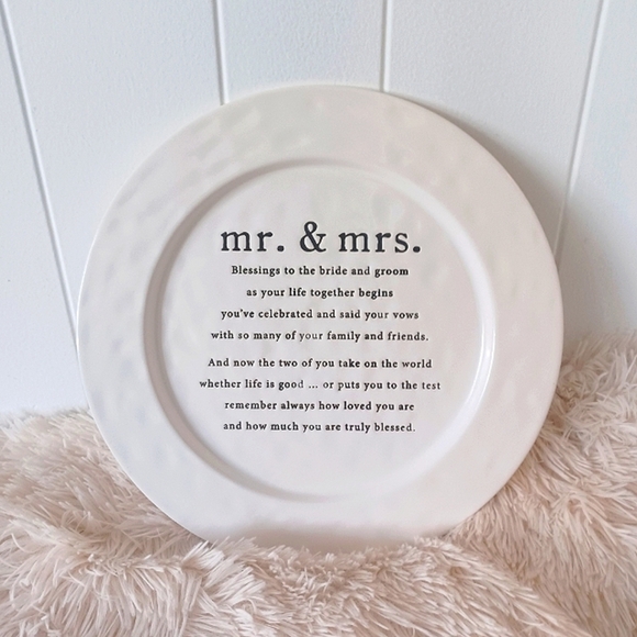 Mud Pie Other - Bride & Groom Blessings Plate